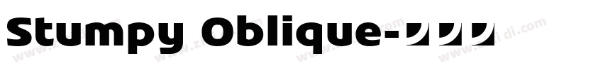 Stumpy Oblique字体转换